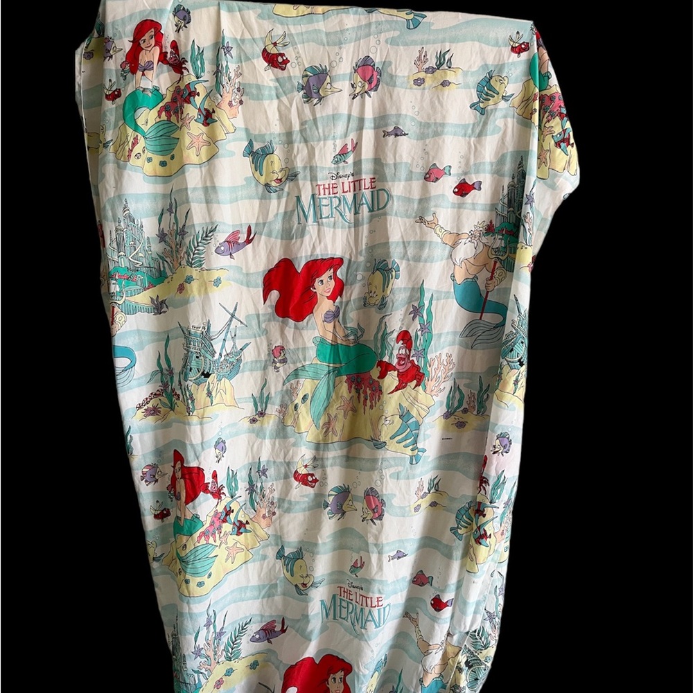 Disney Vintage The Little Mermaid twin Flat Sheet